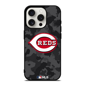 CINCINNATI REDS BASEBALL BLACK CAMO iPhone 15 Pro Case Cover