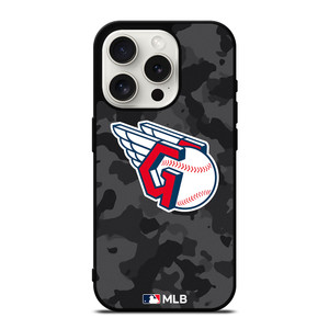 CLEVELAND GUARDIANS BASEBALL BLACK CAMO iPhone 15 Pro Case Cover CLEVELAND GUARDIANS BASEBALL BLACK CAMO iPhone 15 Pro Case Cover