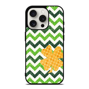 CUTE GREEN CHEVRON iPhone 15 Pro Case Cover