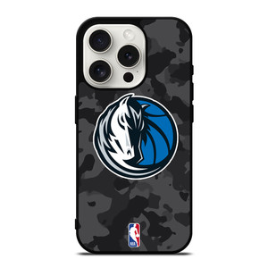 DALLAS MAVERICKS BLACK CAMO iPhone 15 Pro Case Cover