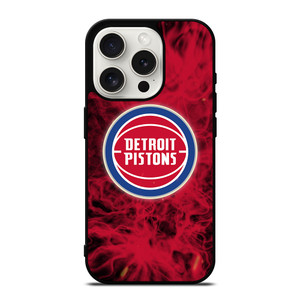 DETROIT PISTONS BASKETBALL NBA FIRE iPhone 15 Pro Case Cover DETROIT PISTONS BASKETBALL NBA FIRE iPhone 15 Pro Case Cover