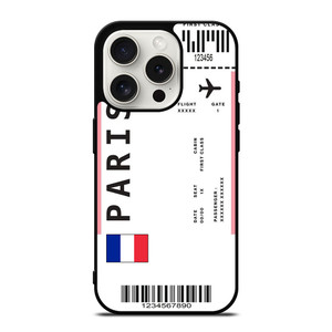 FLIGHT TICKETS FRANCE PARIS iPhone 15 Pro Case Cover