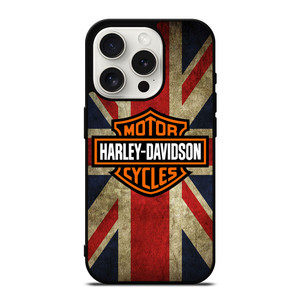 HARLEY DAVIDSON BRITISH UNION JACK iPhone 15 Pro Case Cover HARLEY DAVIDSON BRITISH UNION JACK iPhone 15 Pro Case Cover