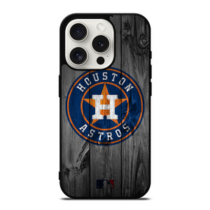 HOUSTON ASTROS BASEBALL MLB WOOD LOGO iPhone 15 Pro Case Cover