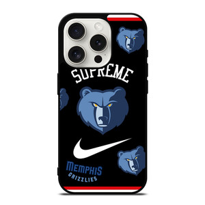MEMPHIS GRIZZLIES NBA X SUPREME NIKE iPhone 15 Pro Case Cover MEMPHIS GRIZZLIES NBA X SUPREME NIKE iPhone 15 Pro Case Cover