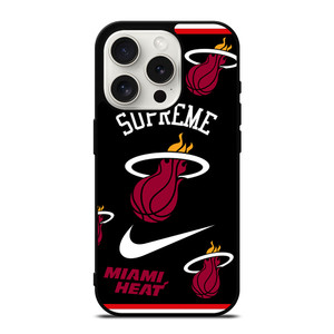 MIAMI HEAT NBA X SUPREME NIKE iPhone 15 Pro Case Cover MIAMI HEAT NBA X SUPREME NIKE iPhone 15 Pro Case Cover