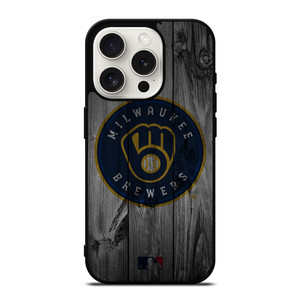 MILWAUKEE BREWERS BASEBALL MLB WOOD LOGO iPhone 15 Pro Case Cover MILWAUKEE BREWERS BASEBALL MLB WOOD LOGO iPhone 15 Pro Case Cover