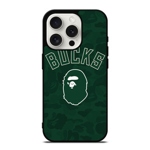 MILWAUKEE BUCKS X BAPE CAMO iPhone 15 Pro Case Cover MILWAUKEE BUCKS X BAPE CAMO iPhone 15 Pro Case Cover
