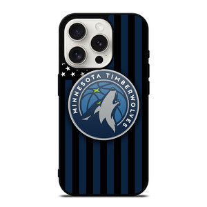 MINNESOTA TIMBERWOLVES NBA USA FLAG iPhone 15 Pro Case Cover MINNESOTA TIMBERWOLVES NBA USA FLAG iPhone 15 Pro Case Cover