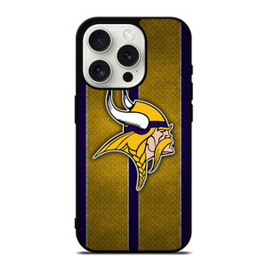 MINNESOTA VIKINGS NFL METAL STRIPE iPhone 15 Pro Case Cover
