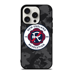 NEW ENGLAND REVOLUTION MLS BLACK CAMO iPhone 15 Pro Case Cover