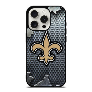 NEW ORLEANS SAINTS BROKEN METAL iPhone 15 Pro Case Cover NEW ORLEANS SAINTS BROKEN METAL iPhone 15 Pro Case Cover