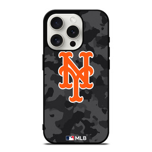 NEW YORK METS BASEBALL BLACK CAMO iPhone 15 Pro Case Cover