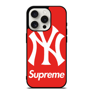 NEW YORK YANKEES X SUPREME RED iPhone 15 Pro Case Cover NEW YORK YANKEES X SUPREME RED iPhone 15 Pro Case Cover
