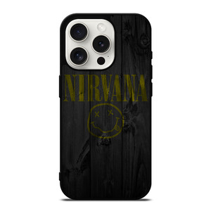 NIRVANA ROCK BAND WOODEN LOGO iPhone 15 Pro Case Cover
