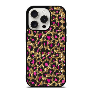 PINK LEOPARD GLITTER SKIN iPhone 15 Pro Case Cover PINK LEOPARD GLITTER SKIN iPhone 15 Pro Case Cover