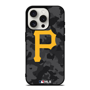 PITTSBURGH PIRATES BASEBALL BLACK CAMO iPhone 15 Pro Case Cover PITTSBURGH PIRATES BASEBALL BLACK CAMO iPhone 15 Pro Case Cover