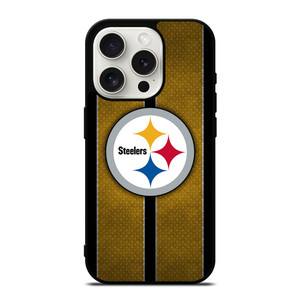 PITTSBURGH STEELERS NFL METAL STRIPE iPhone 15 Pro Case Cover