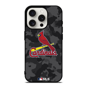 SAINT LOUIS CARDINALS BASEBALL BLACK CAMO iPhone 15 Pro Case Cover