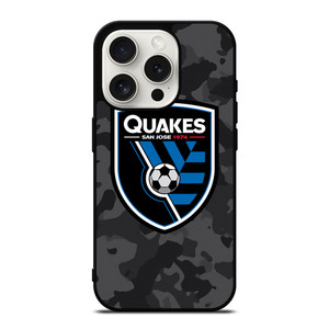 SAN JOSE EARTHQUAKES MLS BLACK CAMO iPhone 15 Pro Case Cover SAN JOSE EARTHQUAKES MLS BLACK CAMO iPhone 15 Pro Case Cover