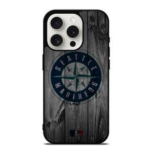 SEATTLE MARINERS BASEBALL MLB WOOD LOGO iPhone 15 Pro Case Cover