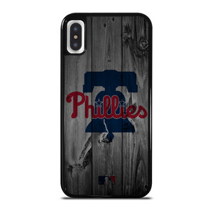PHILADELPHIA PHILLIES BASEBALL MLB WOOD LOGO iPhone X / XS Case Cover PHILADELPHIA PHILLIES BASEBALL MLB WOOD LOGO iPhone X / XS Case Cover