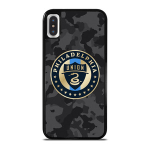 PHILADELPHIA UNION MLS BLACK CAMO iPhone X / XS Case Cover PHILADELPHIA UNION MLS BLACK CAMO iPhone X / XS Case Cover