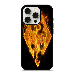 THE ELDER SCROLLS SKYRIM FIRE SIGN iPhone 15 Pro Case Cover