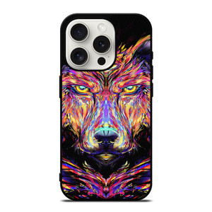 WOLF TRIPPY ART iPhone 15 Pro Case Cover