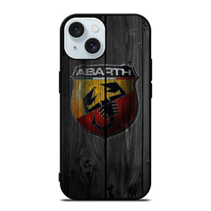 ABARTH CAR WOODEN LOGO iPhone 15 Case Cover ABARTH CAR WOODEN LOGO iPhone 15 Case Cover