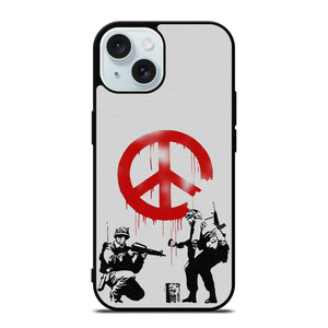 BANKSY ART PEACE iPhone 15 Case Cover BANKSY ART PEACE iPhone 15 Case Cover