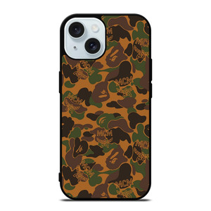 BAPE X MCM WORLDWIDE iPhone 15 Case Cover