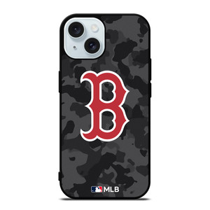 BOSTON RED SOX BASEBALL BLACK CAMO iPhone 15 Case Cover BOSTON RED SOX BASEBALL BLACK CAMO iPhone 15 Case Cover