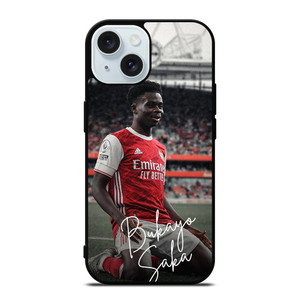 BUKAYO SAKA ARSENAL FOOTBALL CLUB iPhone 15 Case Cover BUKAYO SAKA ARSENAL FOOTBALL CLUB iPhone 15 Case Cover