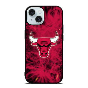 CHICAGO BULLS BASKETBALL NBA FIRE iPhone 15 Case Cover