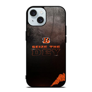 CINCINNATI BENGALS NFL FOOTBALL SEIZE THE DEY iPhone 15 Case Cover CINCINNATI BENGALS NFL FOOTBALL SEIZE THE DEY iPhone 15 Case Cover