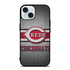 CINCINNATI RED MLB BASEBALL METAL iPhone 15 Case Cover