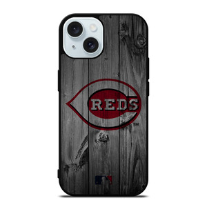CINCINNATI REDS BASEBALL MLB WOOD LOGO iPhone 15 Case Cover