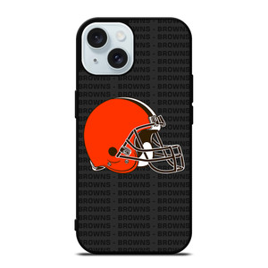 CLEVELAND BROWNS FOOTBALL TEXT iPhone 15 Case Cover CLEVELAND BROWNS FOOTBALL TEXT iPhone 15 Case Cover