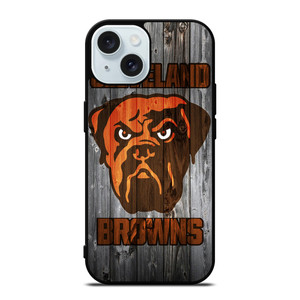 CLEVELAND BROWNS NFL FOOTBALL WOODEN LOGO iPhone 15 Case Cover CLEVELAND BROWNS NFL FOOTBALL WOODEN LOGO iPhone 15 Case Cover