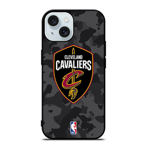 CLEVELAND CAVALIERS BLACK CAMO iPhone 15 Case Cover