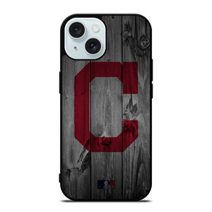 CLEVELAND GUARDIANS BASEBALL MLB WOOD LOGO iPhone 15 Case Cover