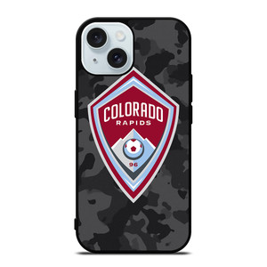 COLORADO RAPIDS MLS BLACK CAMO iPhone 15 Case Cover