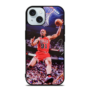 DENNIS RODMAN CHICAGO BULLS NBA iPhone 15 Case Cover