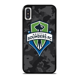 SEATTLE SOUNDERS FC MLS BLACK CAMO iPhone X / XS Case Cover