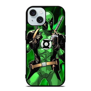GREEN LANTERN DEADPOOL iPhone 15 Case Cover GREEN LANTERN DEADPOOL iPhone 15 Case Cover