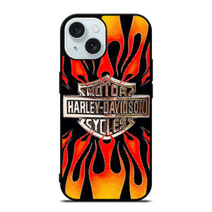 HARLAY DAVIDSON MOTOR FIRE LOGO iPhone 15 Case Cover HARLAY DAVIDSON MOTOR FIRE LOGO iPhone 15 Case Cover