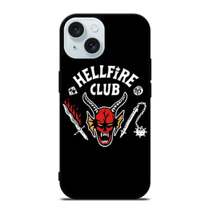 HELLFIRE CLUB STRANGER THINGS BLACK iPhone 15 Case Cover