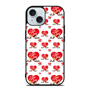I LOVE LUCY CARTOON PATTERN iPhone 15 Case Cover