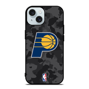 INDIANA PACERS BLACK CAMO iPhone 15 Case Cover INDIANA PACERS BLACK CAMO iPhone 15 Case Cover